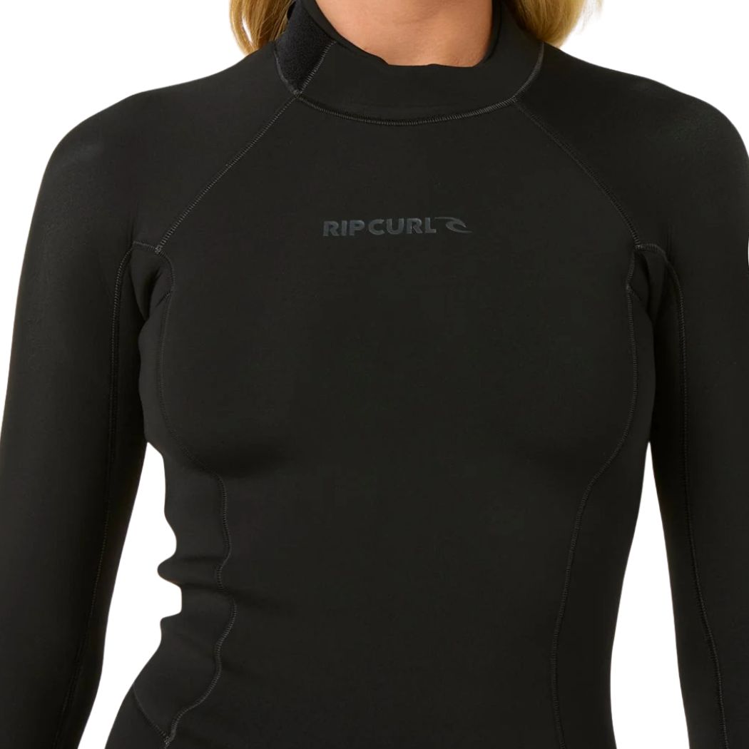 Rip Curl Womens Dawn Patrol 2mm Back Zip LS Springsuit Black
