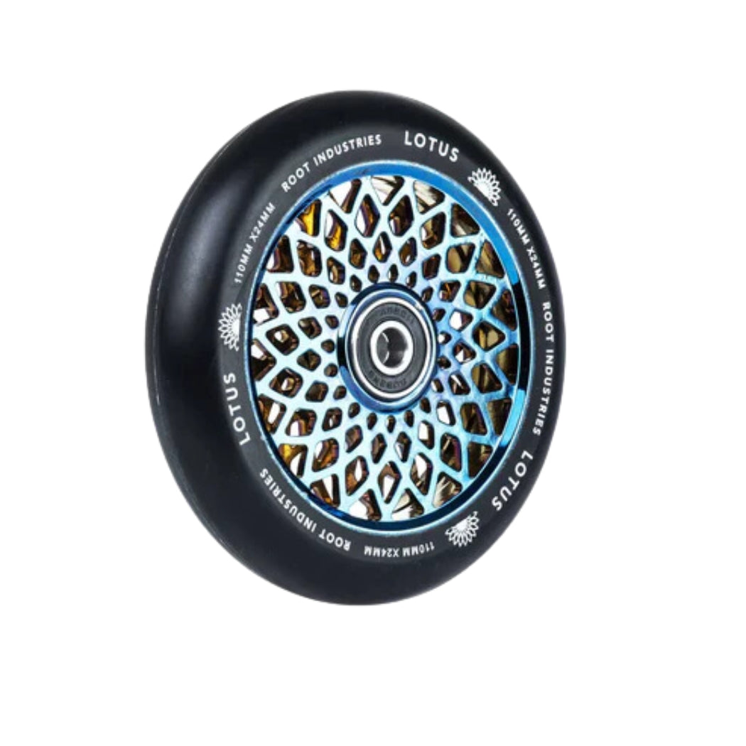 Root Industries Lotus 110mm Wheels Black Blue Ray