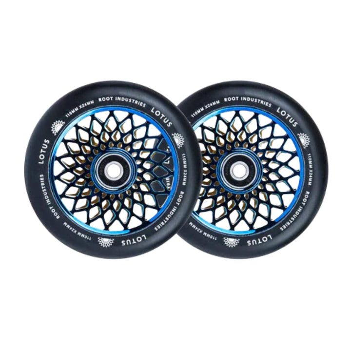 Root Industries Lotus 110mm Wheels Black Blue Ray