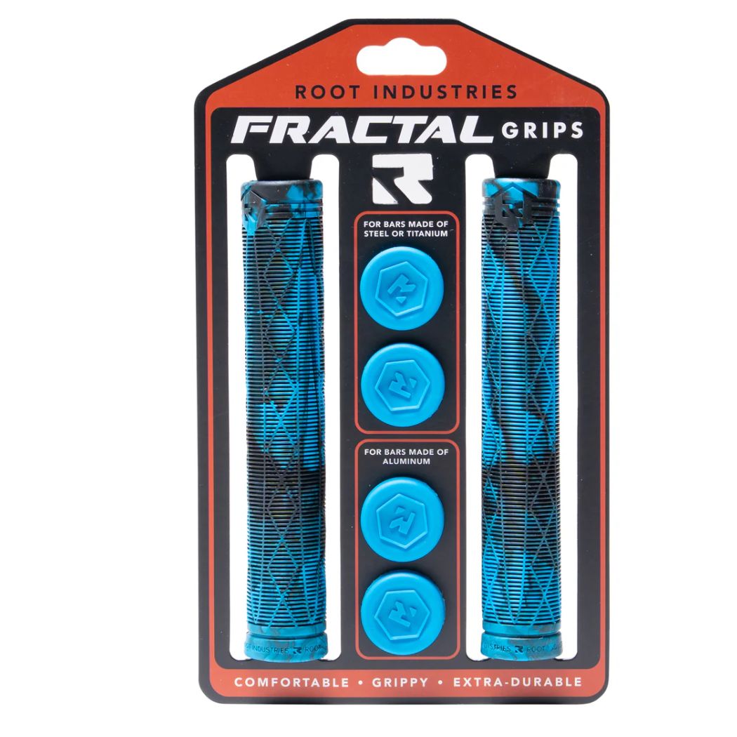 Root Industries Fractal Grips Blue Black