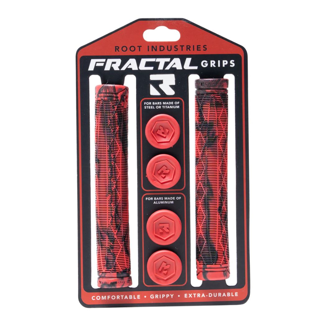 Root Industries Fractal Grips Red Black