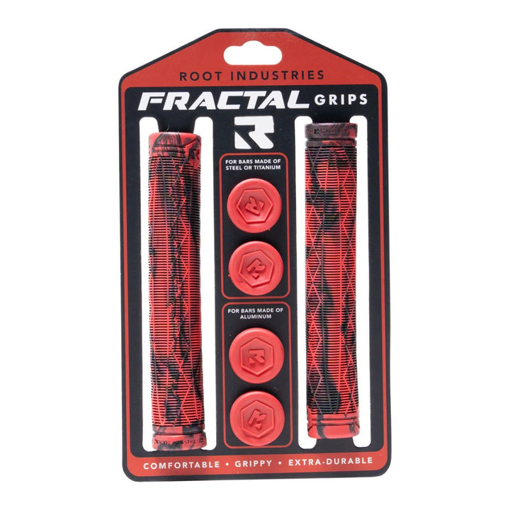 Root Industries Fractal Grips Red Black