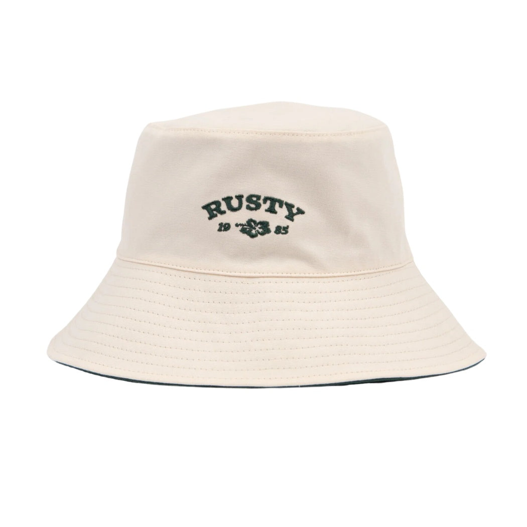 Rusty Aloha Reversible Bucket Hat Oatmeal 