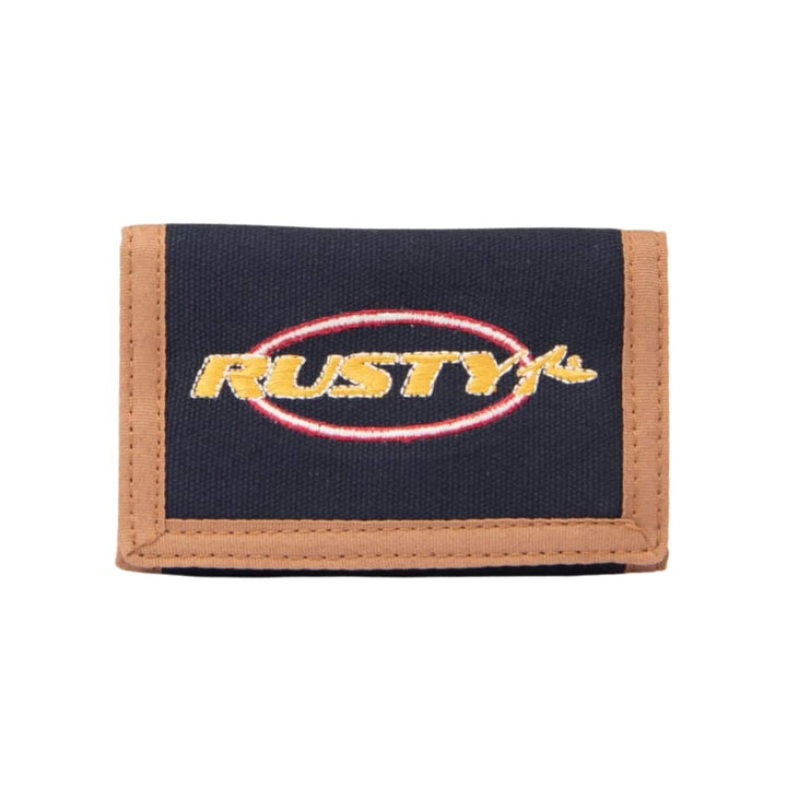 Rusty Blind Turn Tri-Fold Wallet Navy Blue