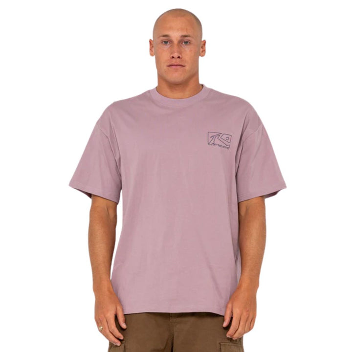Rusty Boxed Out Short Sleeve Tee Elderberry