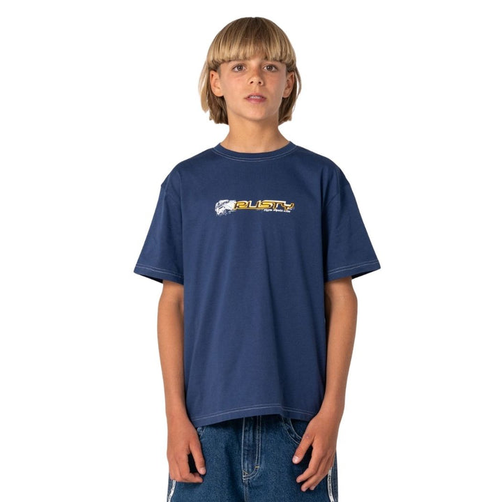 Rusty Boys Four By Four Tee Dark Blue 2