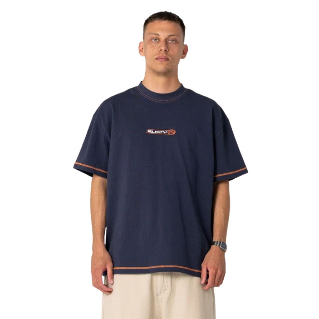 Rusty Bus Down Tee Dark Blue 2