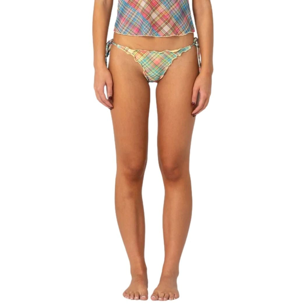 Rusty Check Moi Brazilian Bikini Bottom Multi Check