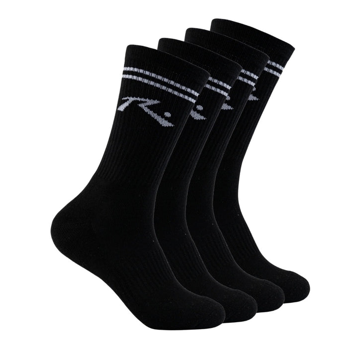 Rusty Comp Mid Calf 4 Pack Sock Black