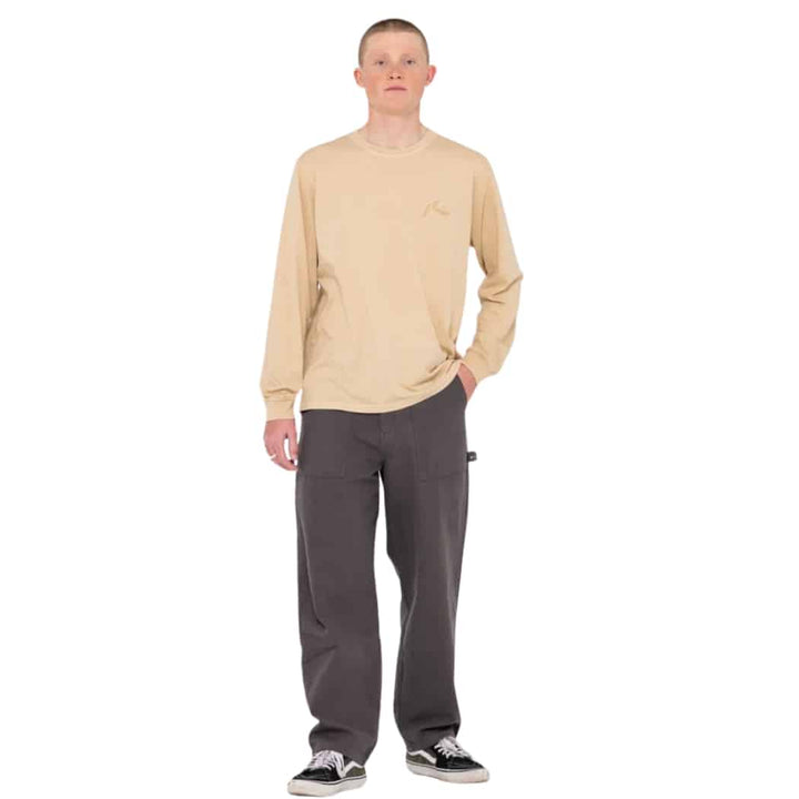 Rusty Comp Wash Long Sleeve Tee Oatmeal 