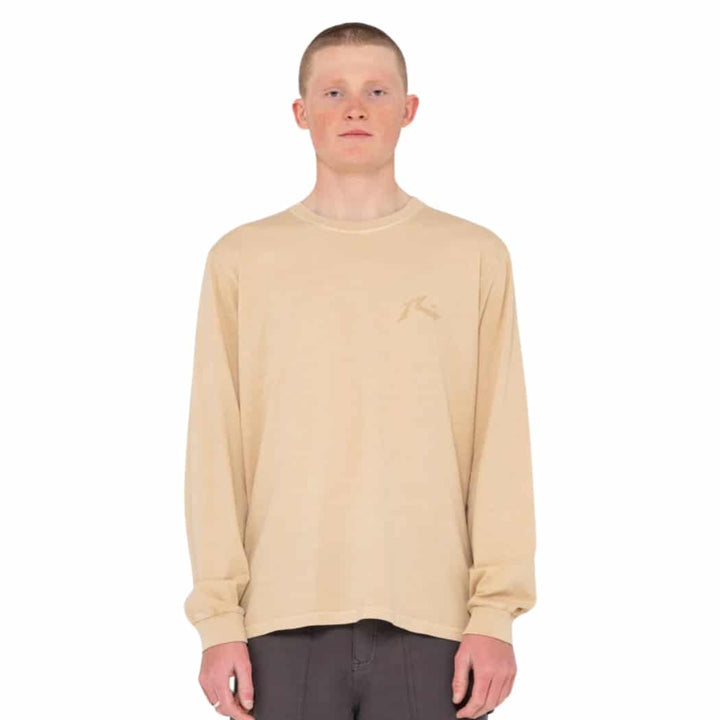 Rusty Comp Wash Long Sleeve Tee Oatmeal