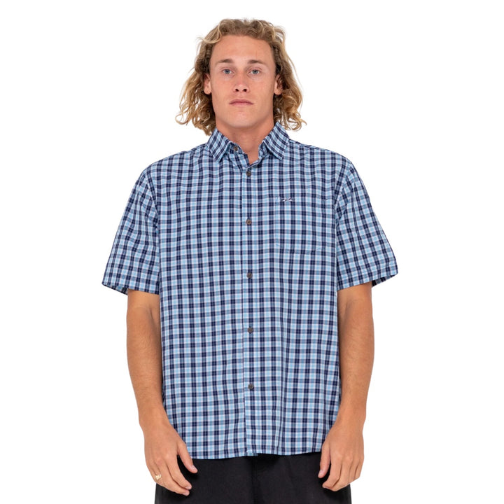 Rusty Datsun Check Shirt Navy