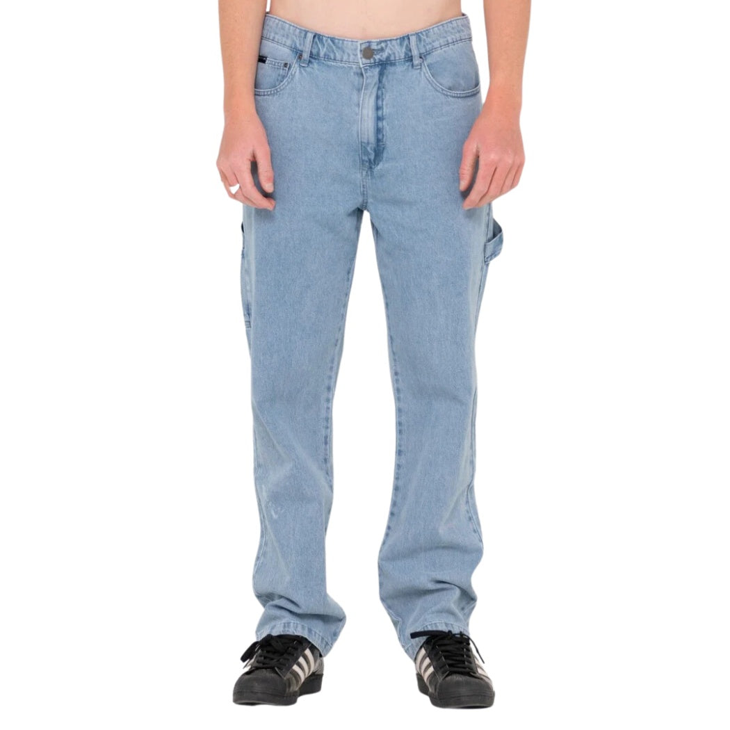 Rusty Dungaree Denim 5 PKT Pant Ash Blue