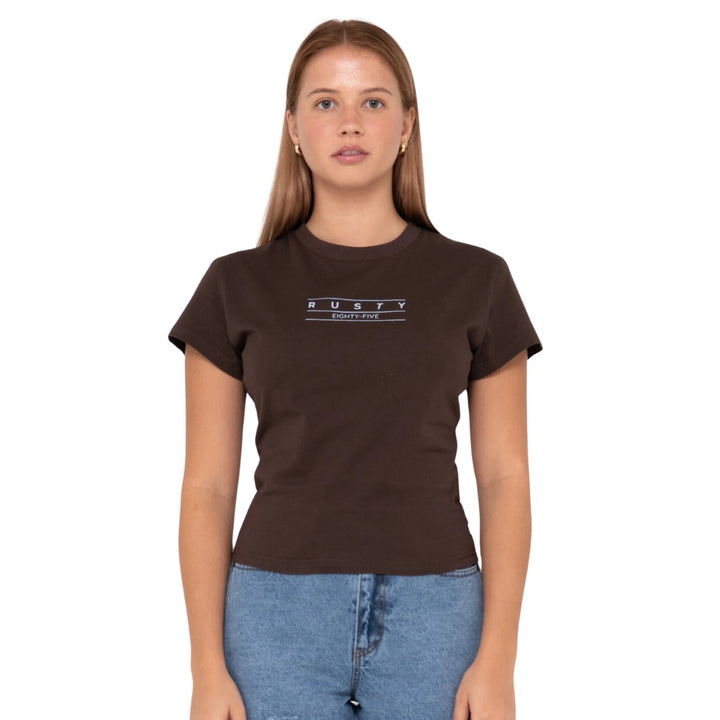 Rusty Essentials Skimmer Baby Tee Java