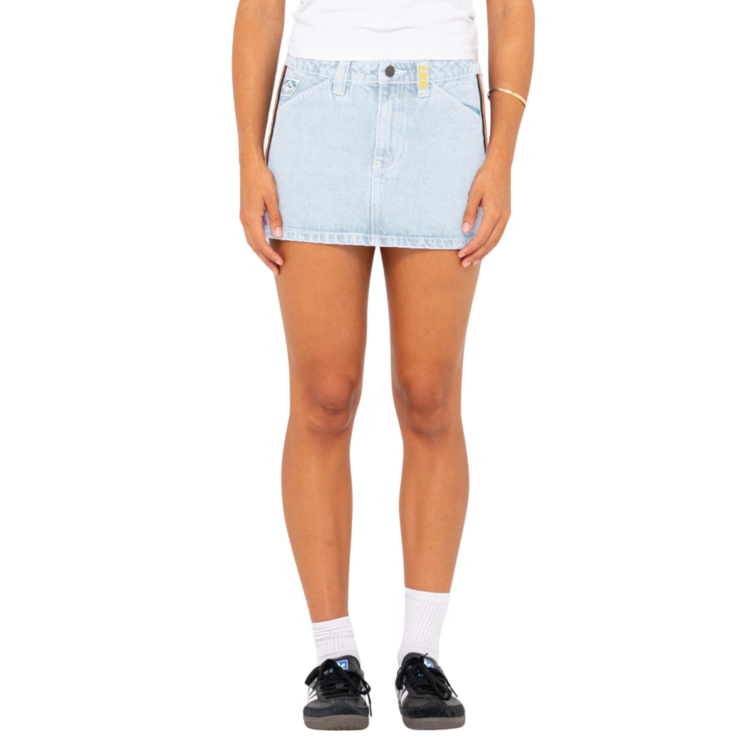  Rusty Flip Mommy Low Rise Mini Denim Skirt