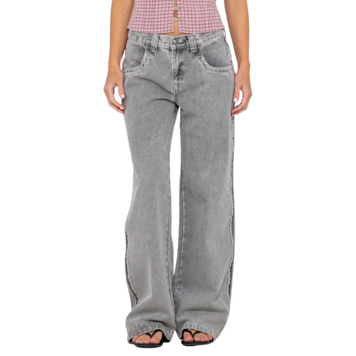 Rusty Flip Mommy Low Rise Wide Leg Denim Jean LDN