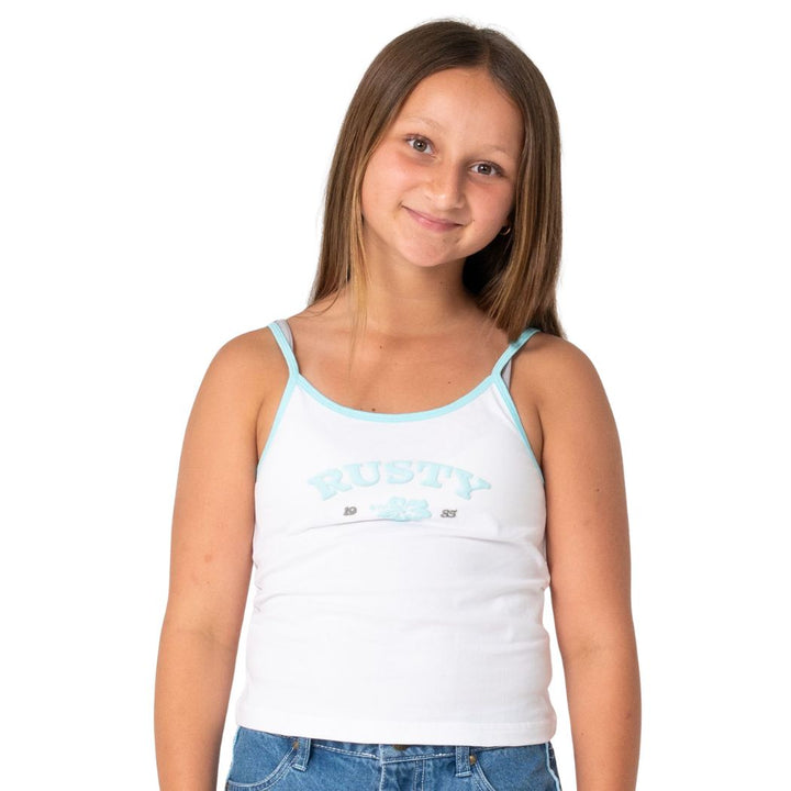 Rusty Girls Britney Tank White Blue