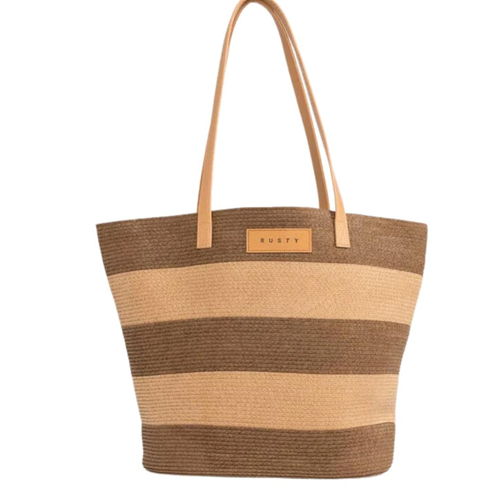 Rusty Hailey Straw Beach Bag