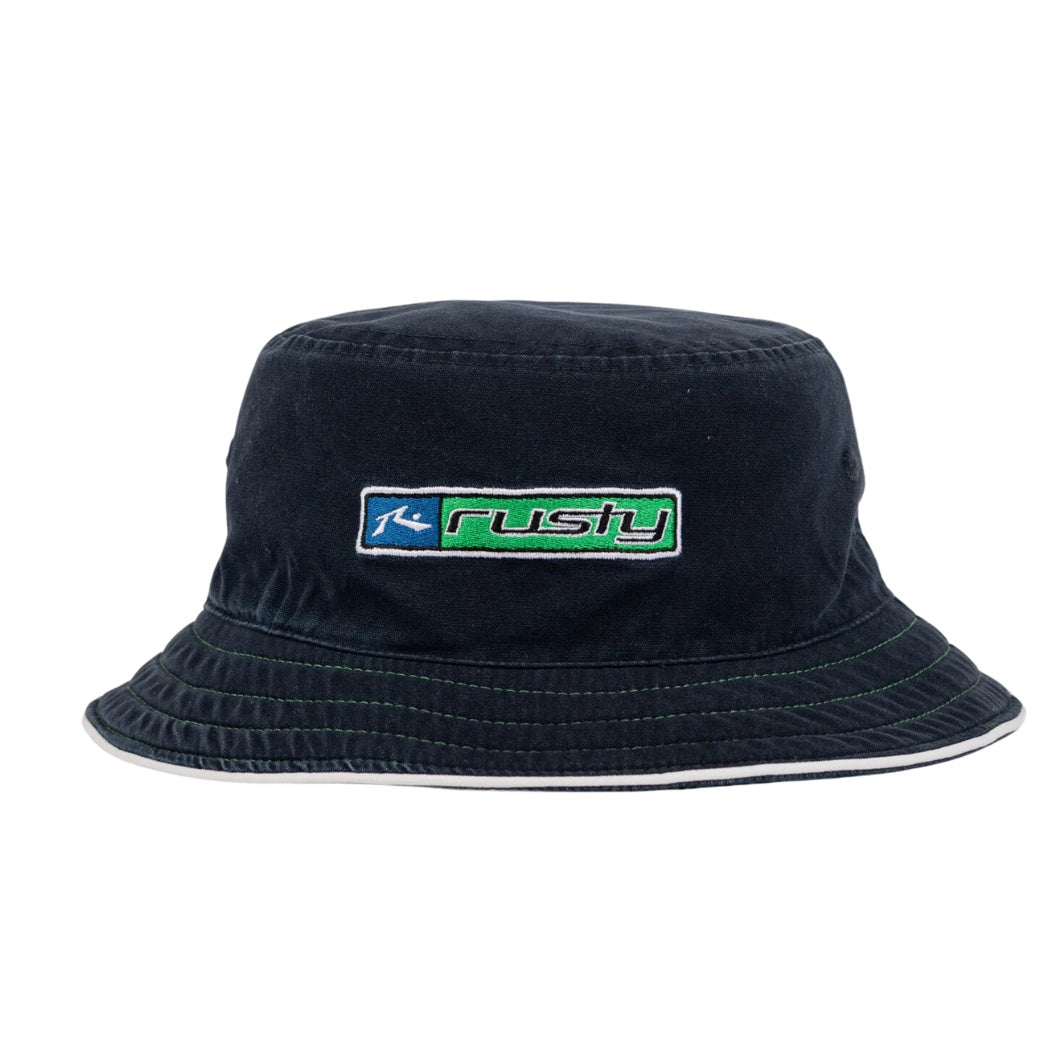 Rusty Hi-Vis Reversible Bucket Hat Navy Blue