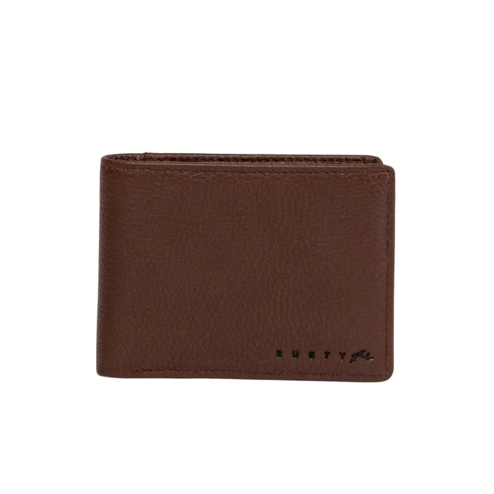 Rusty High River 2 Leather Wallet Dark Tan