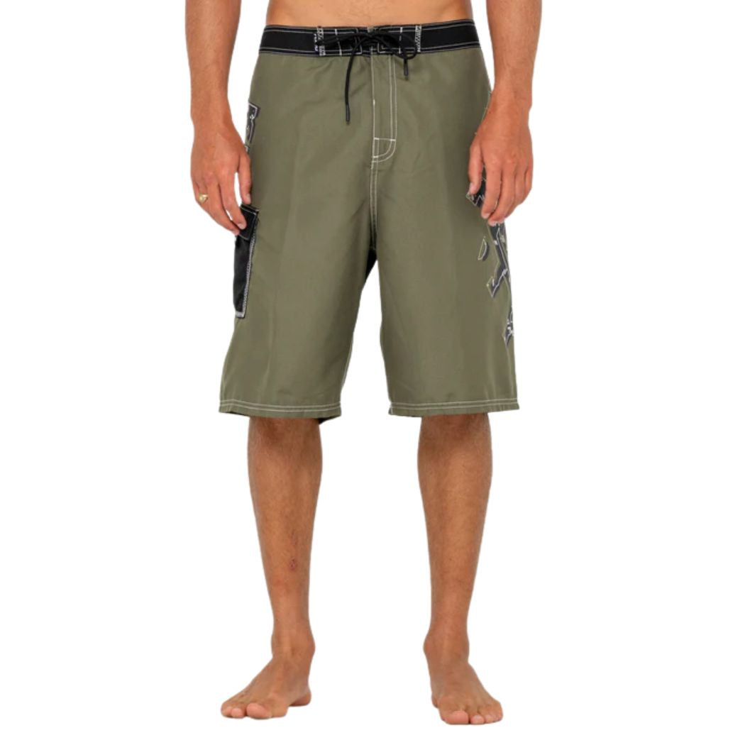 Rusty Hoodus Fixed Waist Boardshort Slate