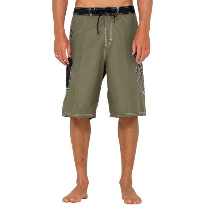 Rusty Hoodus Fixed Waist Boardshort Slate