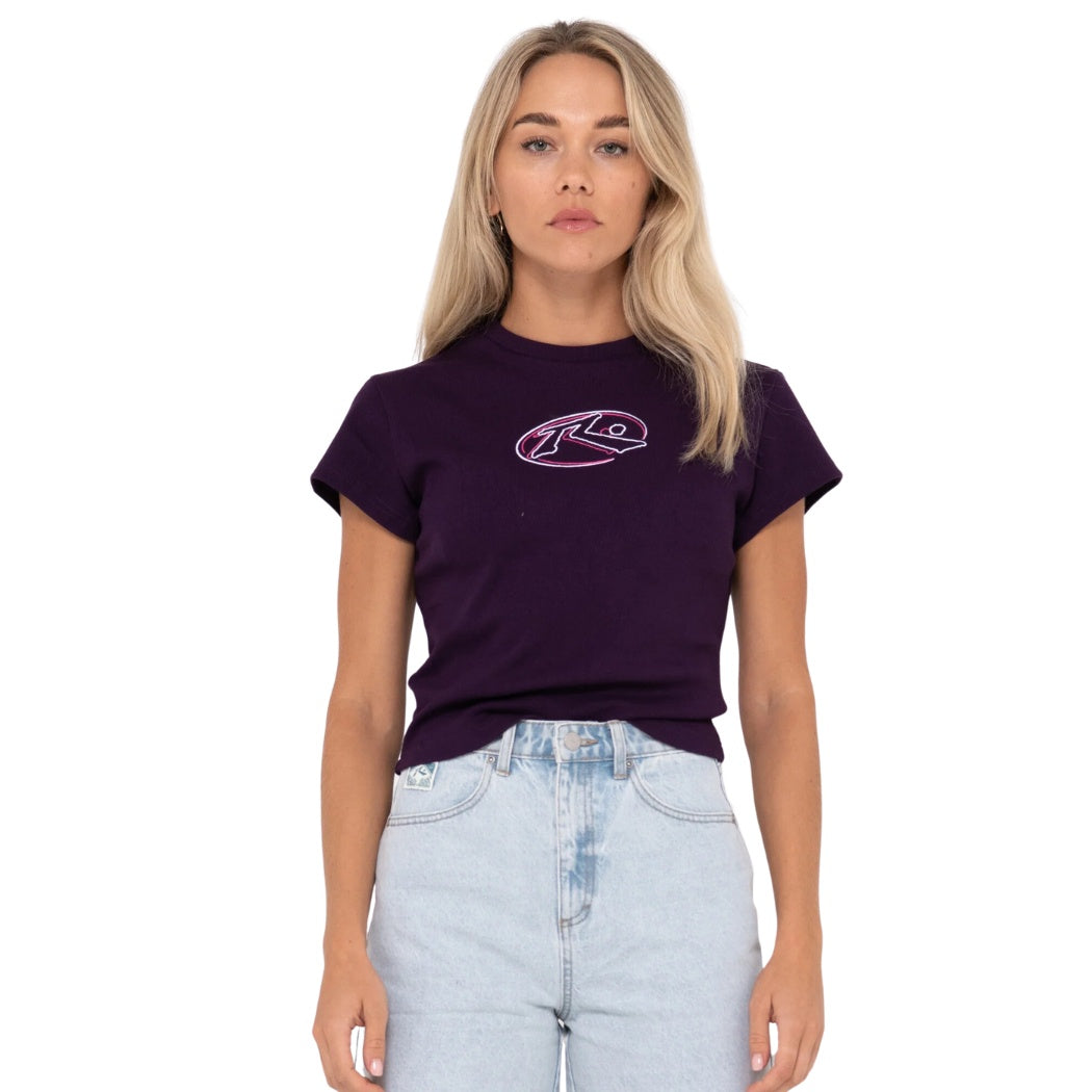 Rusty Interstellar Skimmer Baby Tee Purple Rain