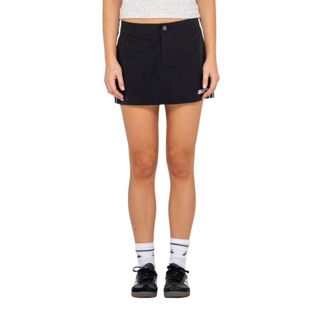 Rusty Lombardi Nylon Mini Skirt Black