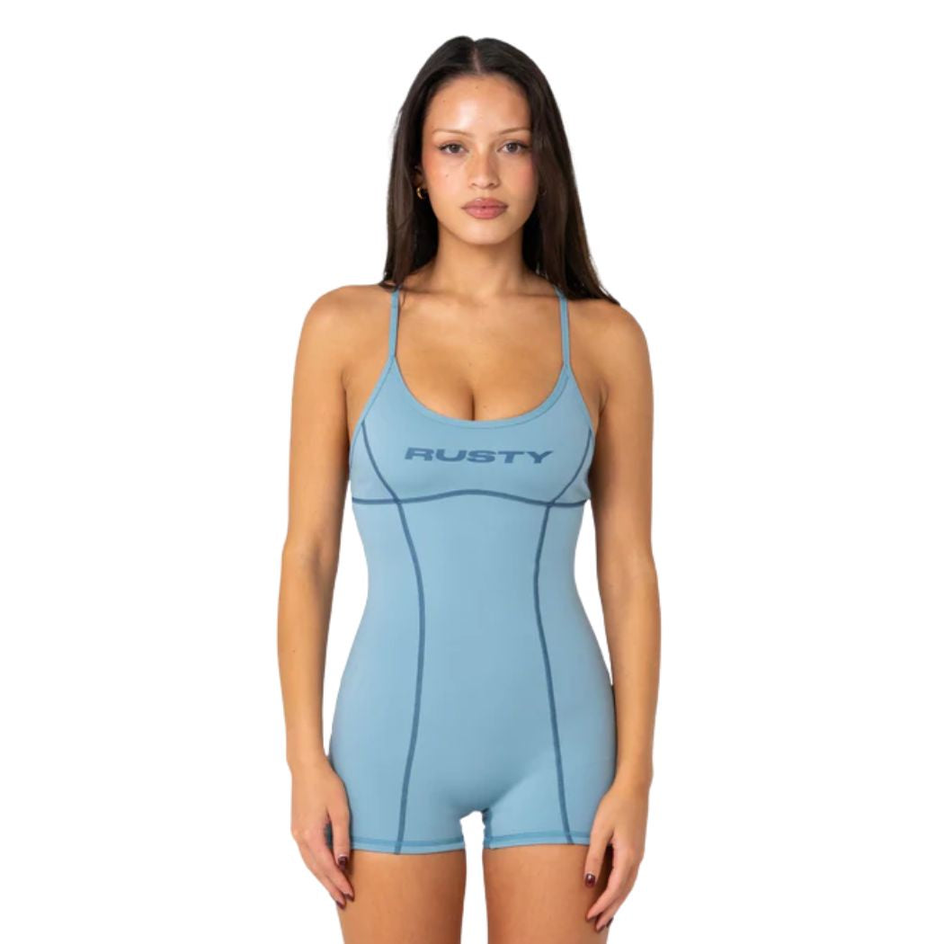 Rusty Low Key Romper One Piece Smoke Blue