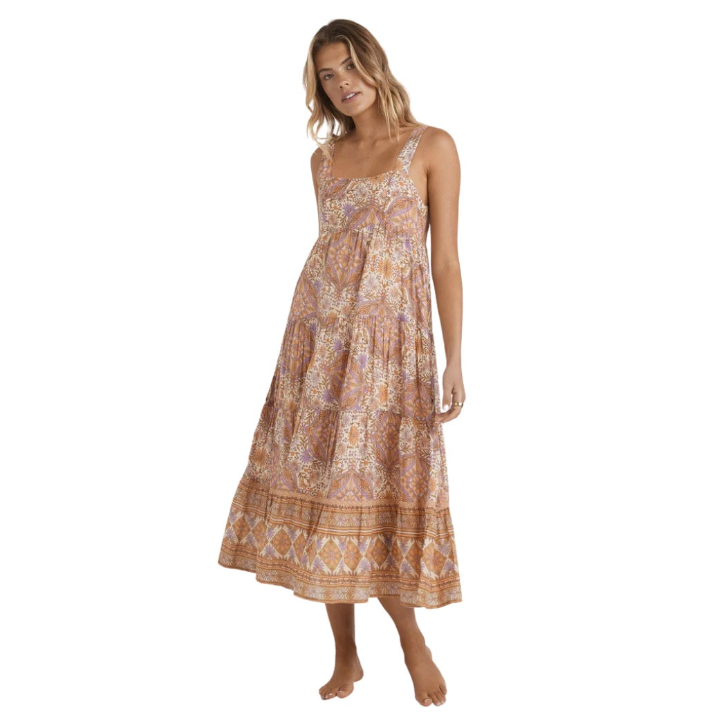 Billabong Just For You Shine On Midi Dress Sunstone