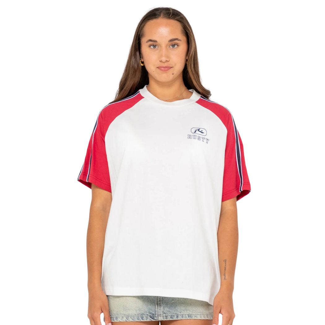 Rusty Mindless Collegiate OG Oversize Tee Egret