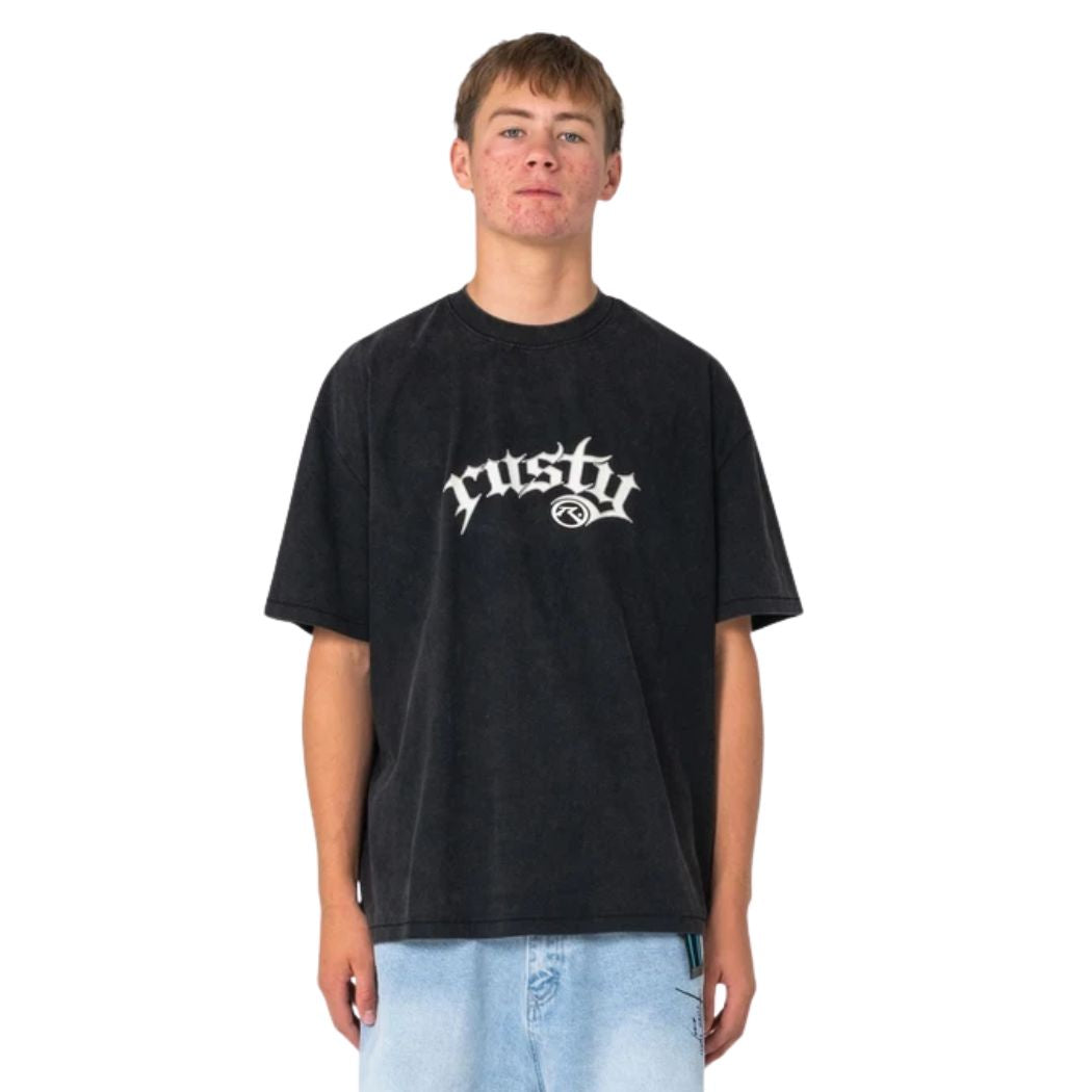 Rusty Monty 2.0 Tee Washed Black