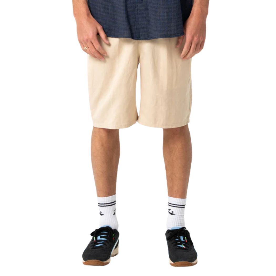 Rusty Overtone Elastic Waist Short Light Fennel