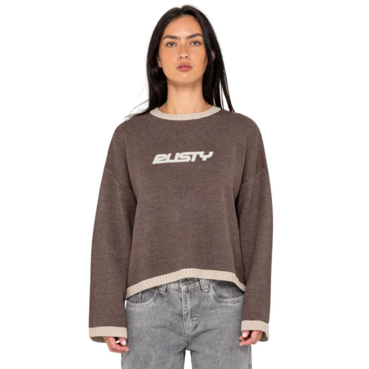 Rusty Rider Relaxed Crew Neck Knit Pinecone