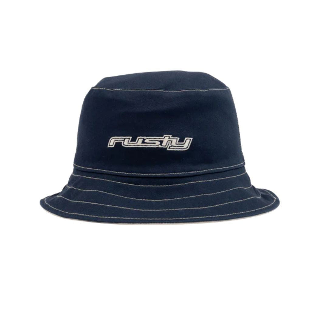 Rusty Road Trip Reversible Bucket Hat Navy Blue
