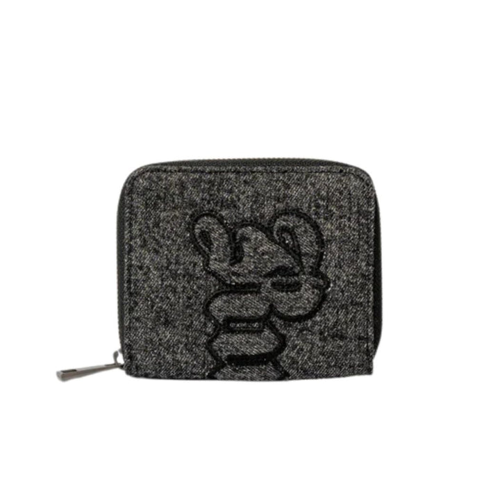 Rusty Roxanne Denim Compact Wallet Washed Black