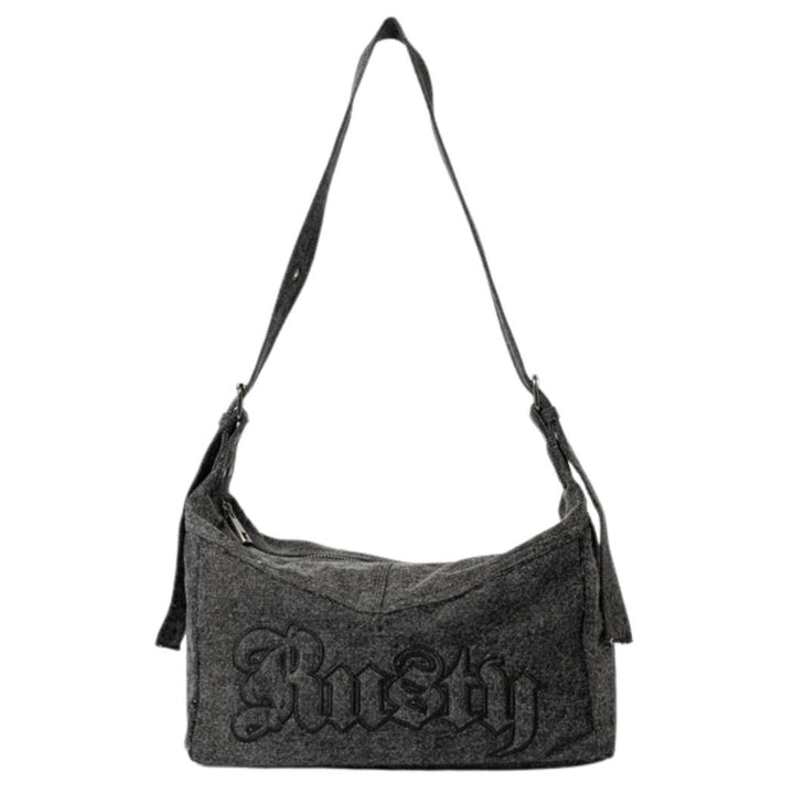 Rusty Roxanne Denim Shoulder Bag Washed Black