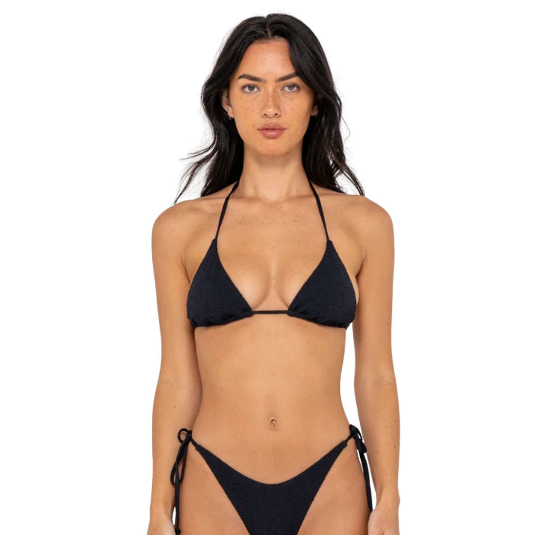 Rusty Sandalwood Multiway Bikini Top Black