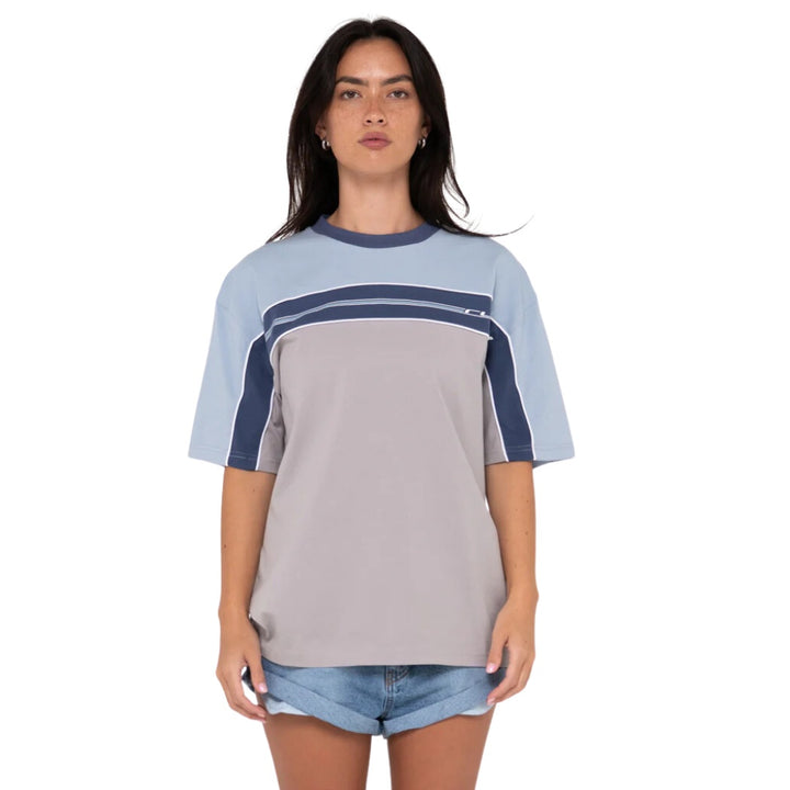 Rusty Speed Racer Oversize Tee Oyster Grey