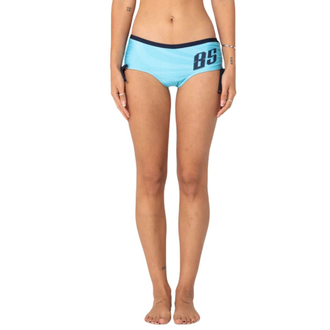 Rusty Stardom Booty Bikini Bottom Navy Aqua