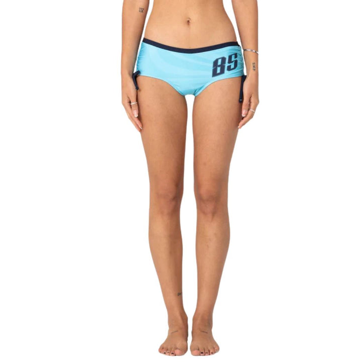 Rusty Stardom Booty Bikini Bottom Navy Aqua