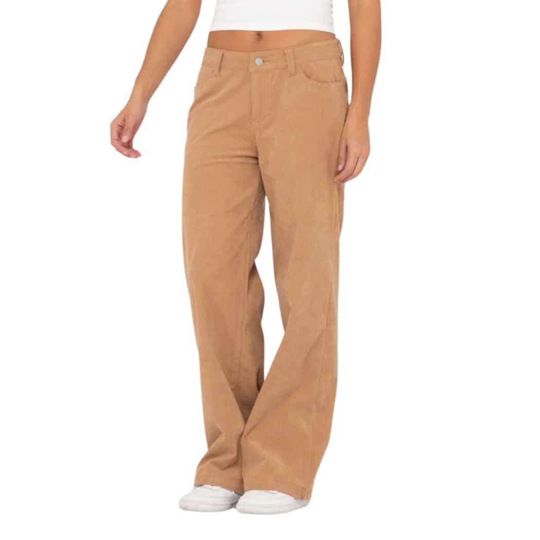 Rusty The Secret Low Rise Wide Leg Cord Pant Oatmilk