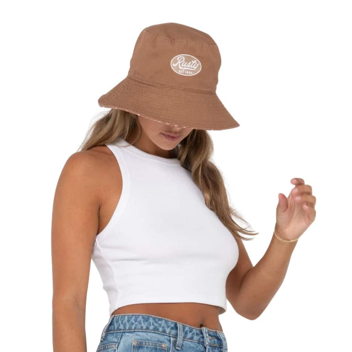 Rusty Vacay Time Reversible Bucket Hat Teddy 