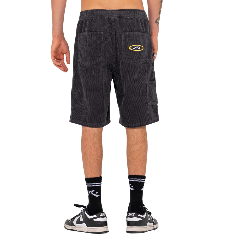 Rusty 8 Wale Workwear Elastic Short Coal  