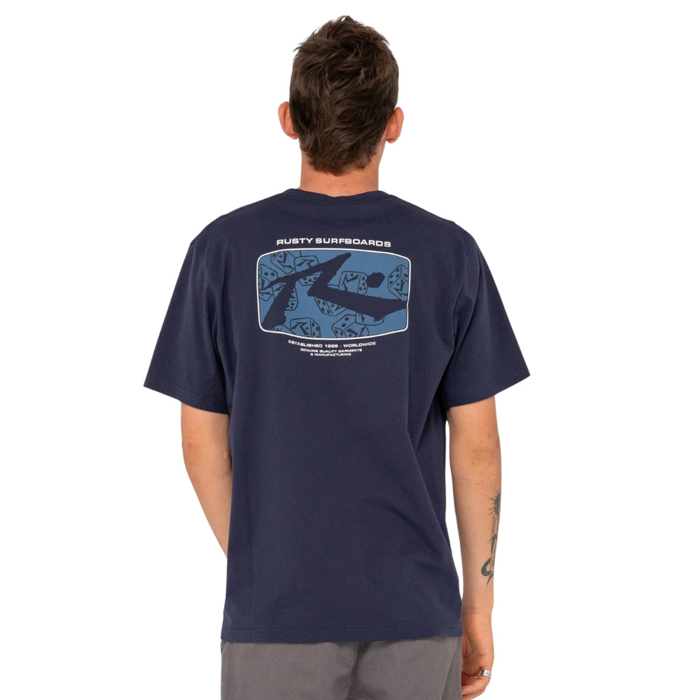  Rusty Advocate Short Sleeve Tee Navy Blue