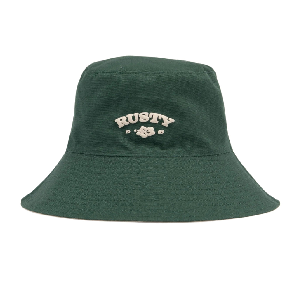 Rusty Aloha Reversible Bucket Hat Oatmeal 