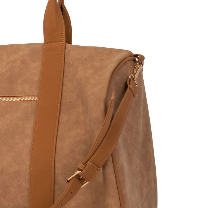 Rusty Aria Suede Weekender Bag Tan