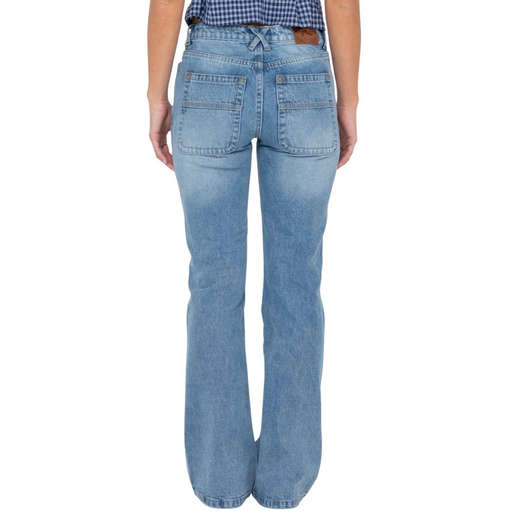 Rusty Betty Bootleg Low Rise Jean Blasted Middy Blue