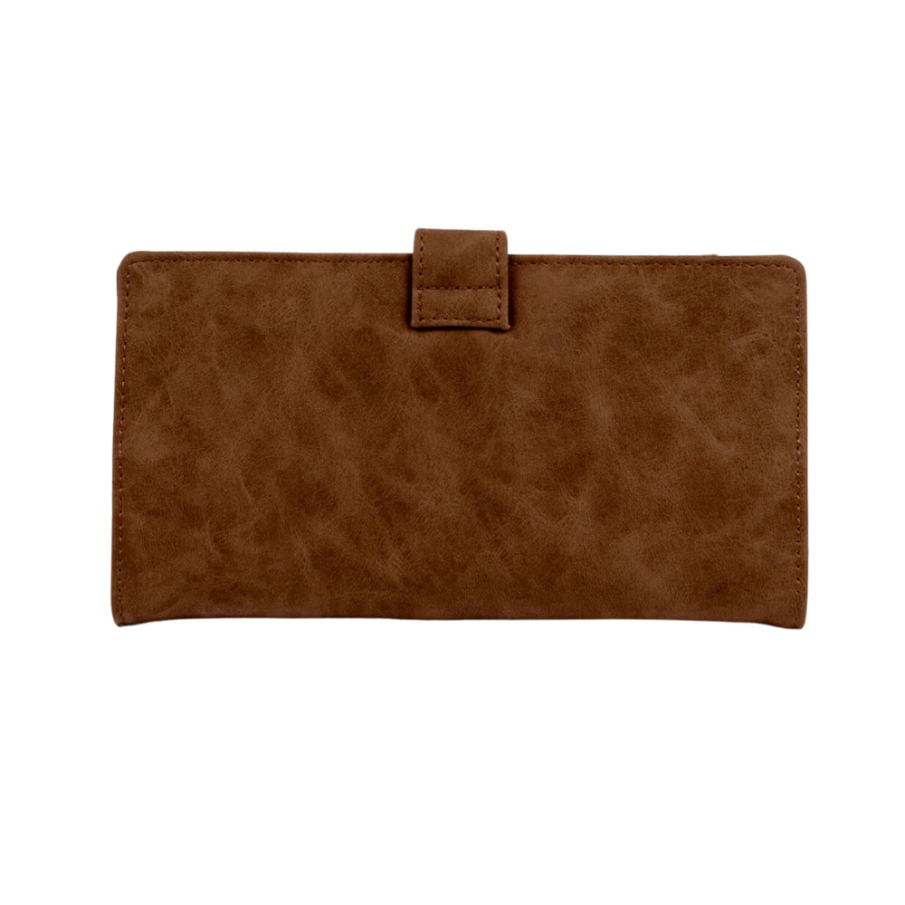 Rusty Bobbi Suede Flap Wallet Chocolate