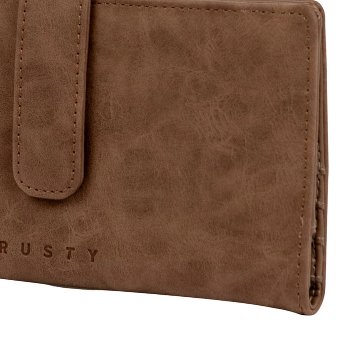 Rusty Bobbi Suede Flap Wallet Chocolate